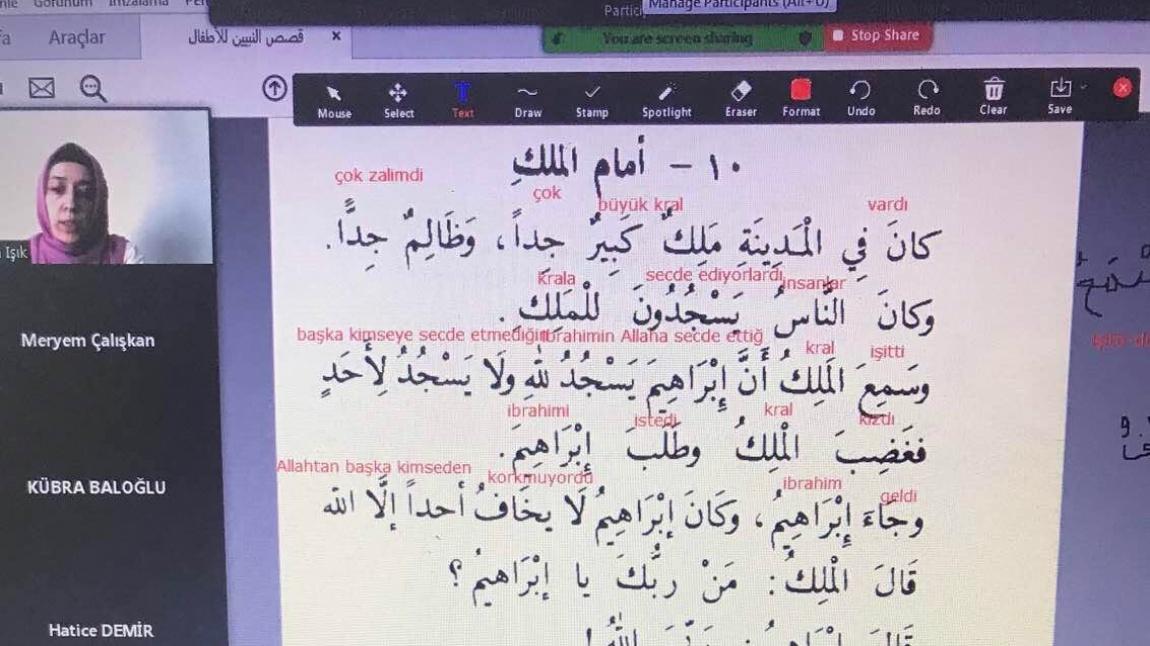 Çevrim İçi Arapça Kitap Okuma Etkinliği Devam Ediyor